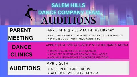 SHHS Dance Company Auditions