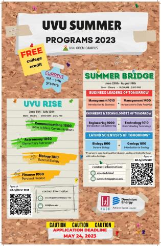 UVU Summer Programs