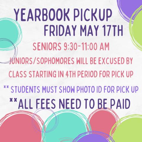 Yearbook Distribution Information 