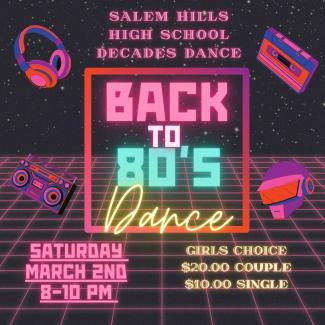 Decades Dance - March 2nd 8-10 PM