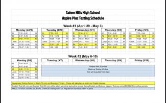 Modified Bell Schedule for Sophomore Testing 