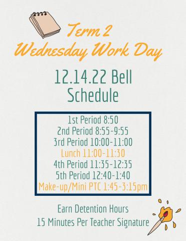 December 14 Bell Schedule