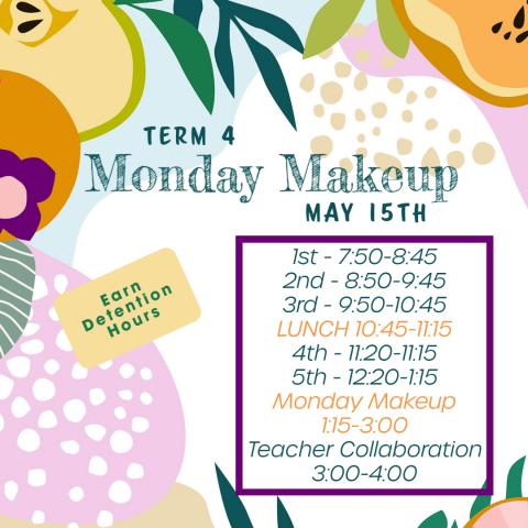 Term 4 Monday Makeup