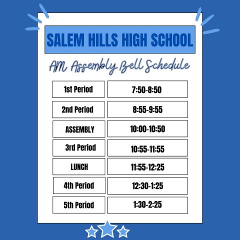 AM assembly schedule 